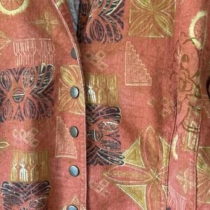 Vintage CJ Banks Blazer Jacket Size 1X Multicolor Casual Mature Linen Coastal
